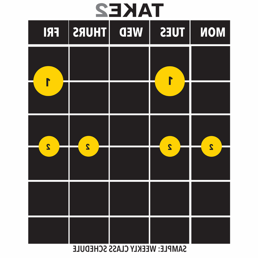 Sample class schedule under TAKE2