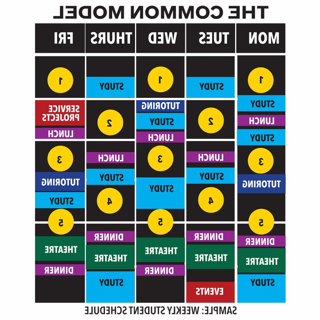 Sample full activity schedule under the Common Model